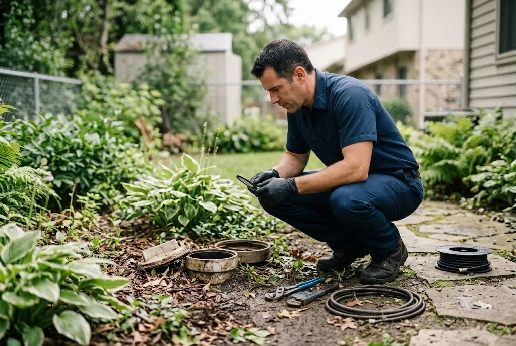 hydro jetting Halton Hills plumber clearing a blocked sewer line