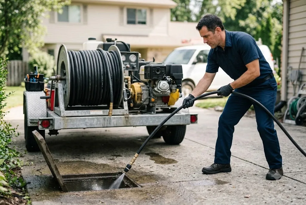 residential hydro jetting Halton Hills kitchen drain line service